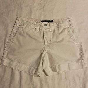 Polo Ralph Lauren White Twill Cotton Shorts, Sz 0